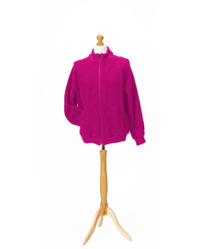Blouson chaud en laine couleur framboise