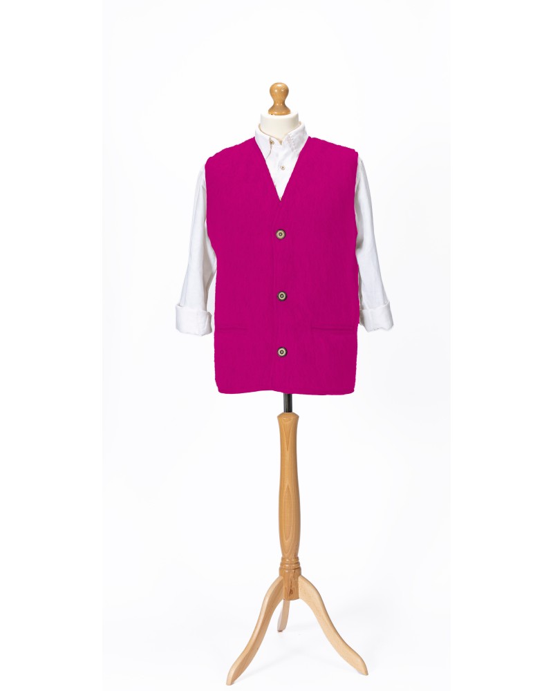 Gilet sans manche hommes couleur framboise