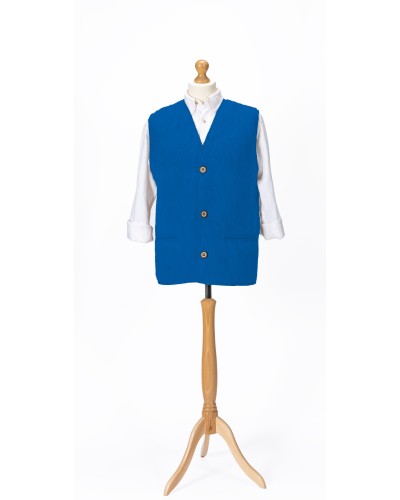 Sleeveless cardigan 100% Wool