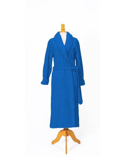 robe de chambre femmes avec ceinture de couleur bleu océan