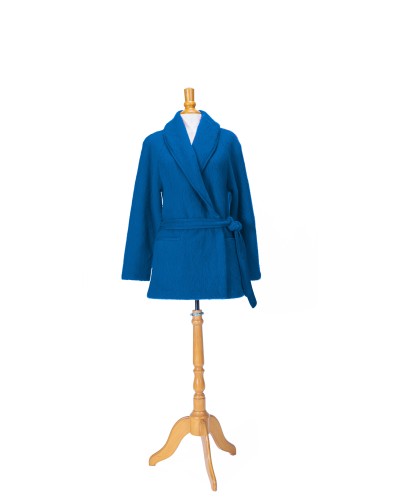 veston, veste courte pour femme de couleur bleu océan