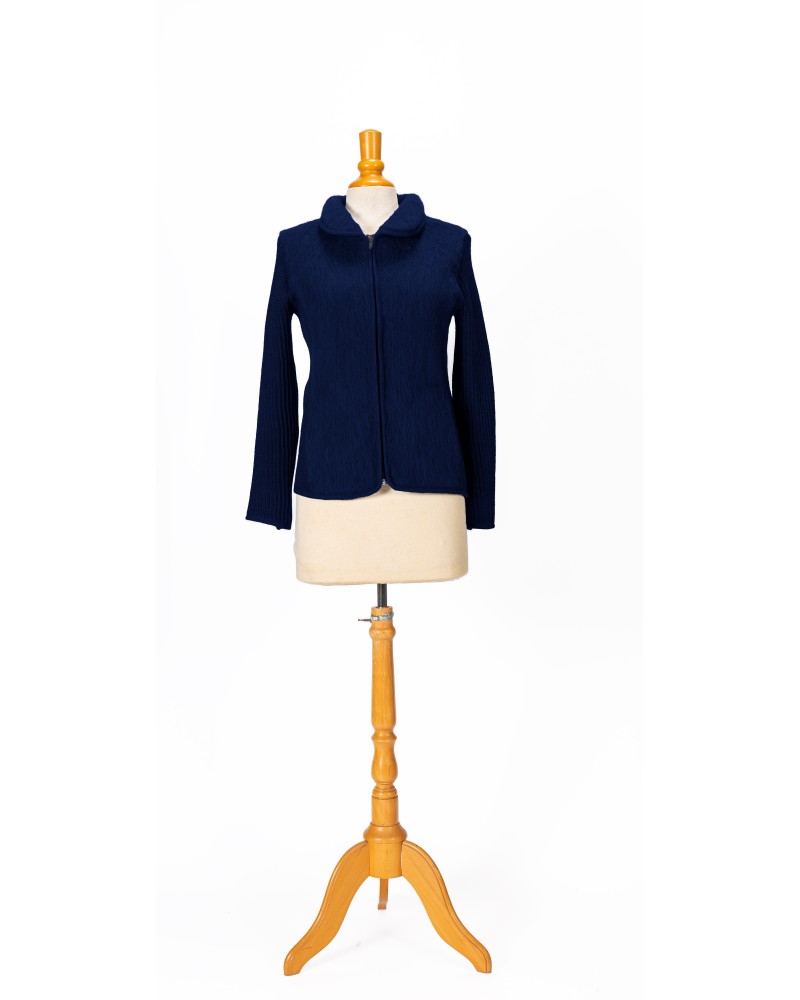 veste zip femme de couleur bleu Marine