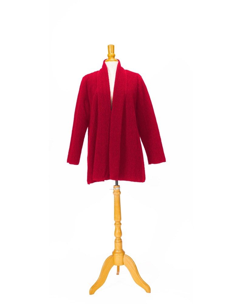 Veste tendance pour femme de couleur rouge griotte