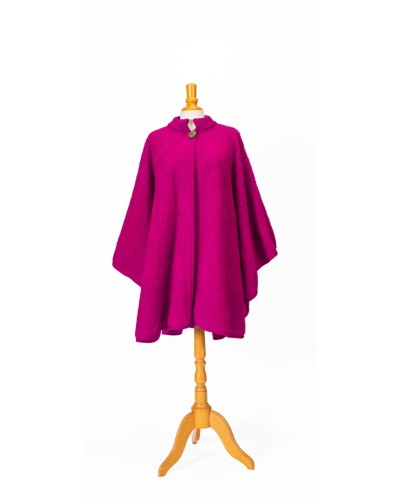 Grand poncho col tricot