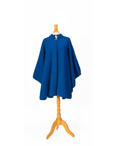 Grand poncho col tricot