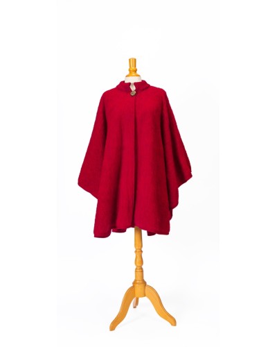 Grand poncho col tricot