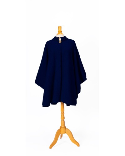 Grand poncho col tricot