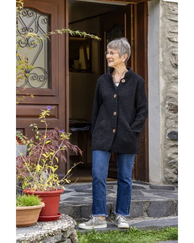 Veste Col MAO 100 % Laine