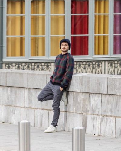 TARTAN JUMPER 100% WOOL