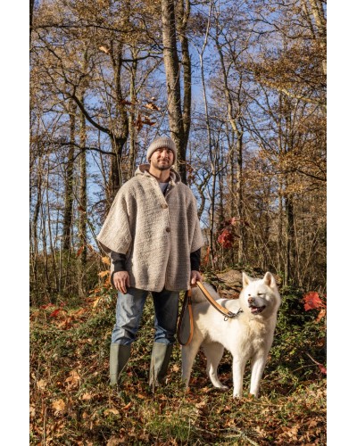 HOODED CAPE 100% WOOL