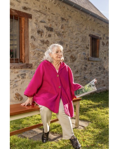 HOODED CAPE 100% WOOL