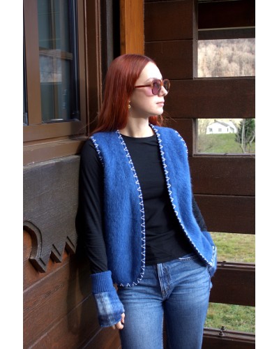 Gilet sans manches zigzag