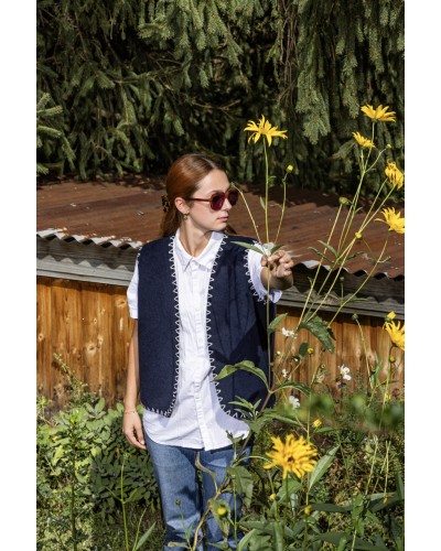 Gilet sans manche zigzag