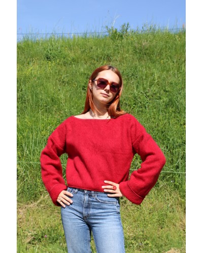 Pull paillette col bateau
